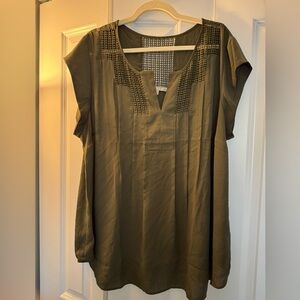 Olive green blouse